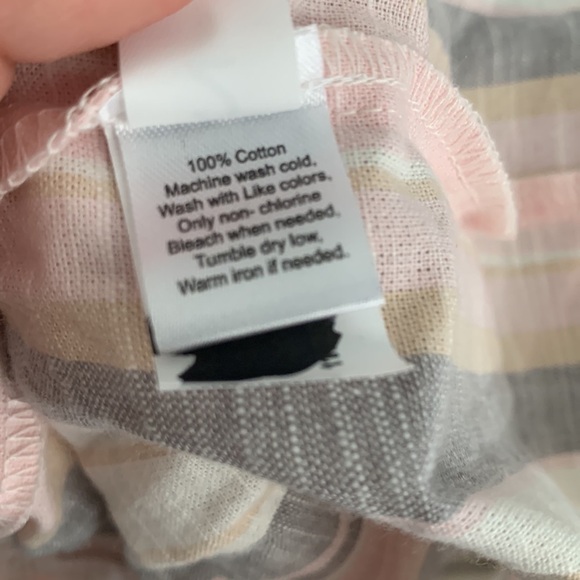 Madison Grey Striped Ruffle Dress cotton‎ summer Sunday size XL boho - Picture 5 of 15